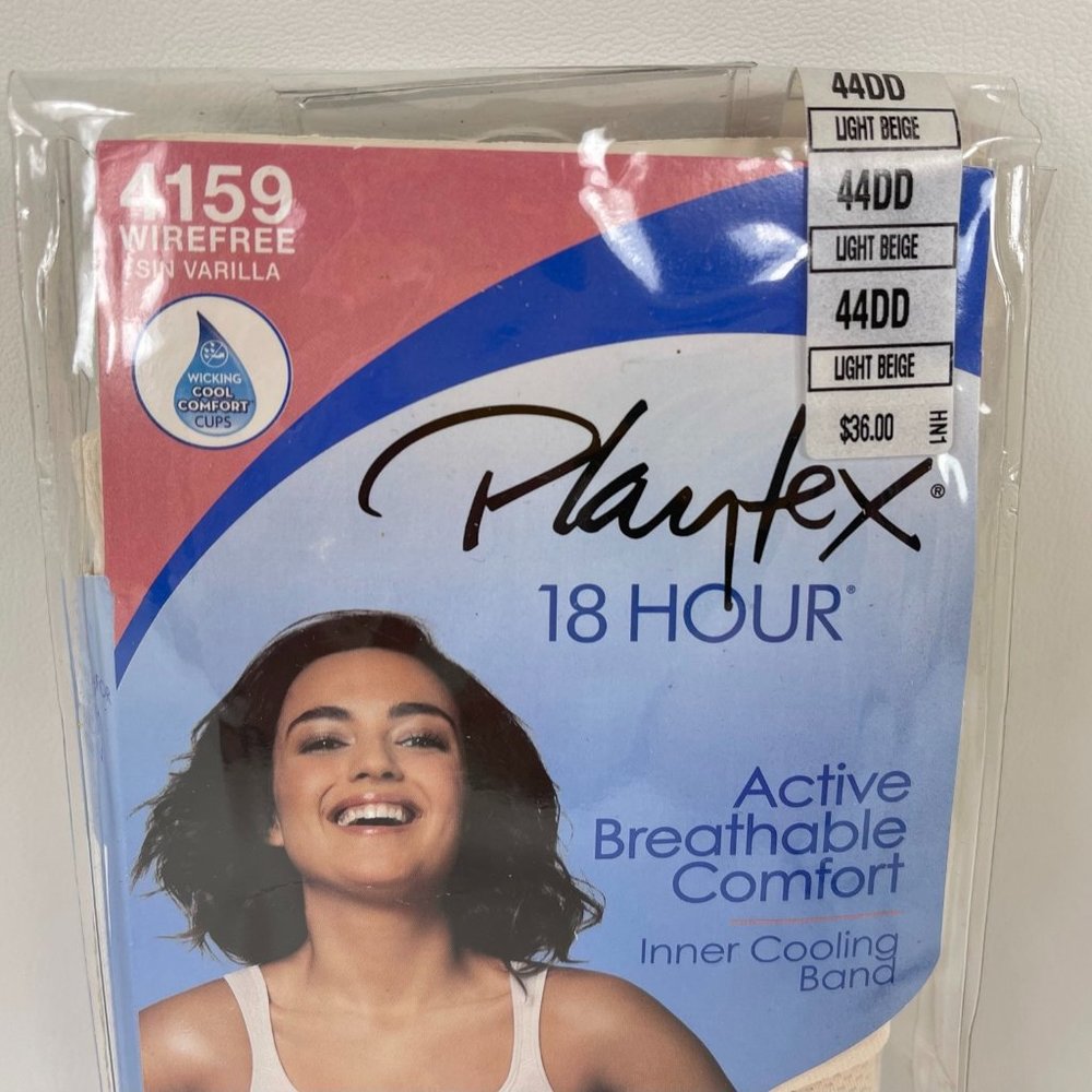 Playtex 18 Hour Wire-free Bra 44DD Light Beige